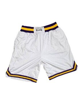 Pro Club Heavy Weight Mesh Shorts White Purple Gold Medium